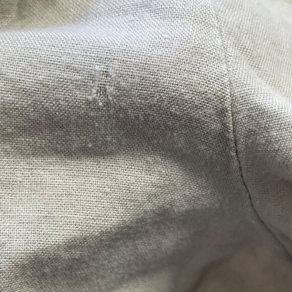 J. Jill Wide Leg Pants Women's Size 12 Stretch Khaki Linen Rayon Blend FLAW - Picture 14 of 15